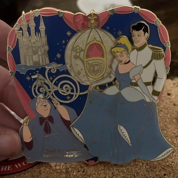 Disney Other - Collector’s Disney 3D Jumbo Pin Cinderella “And They Lived Happily Ever After”